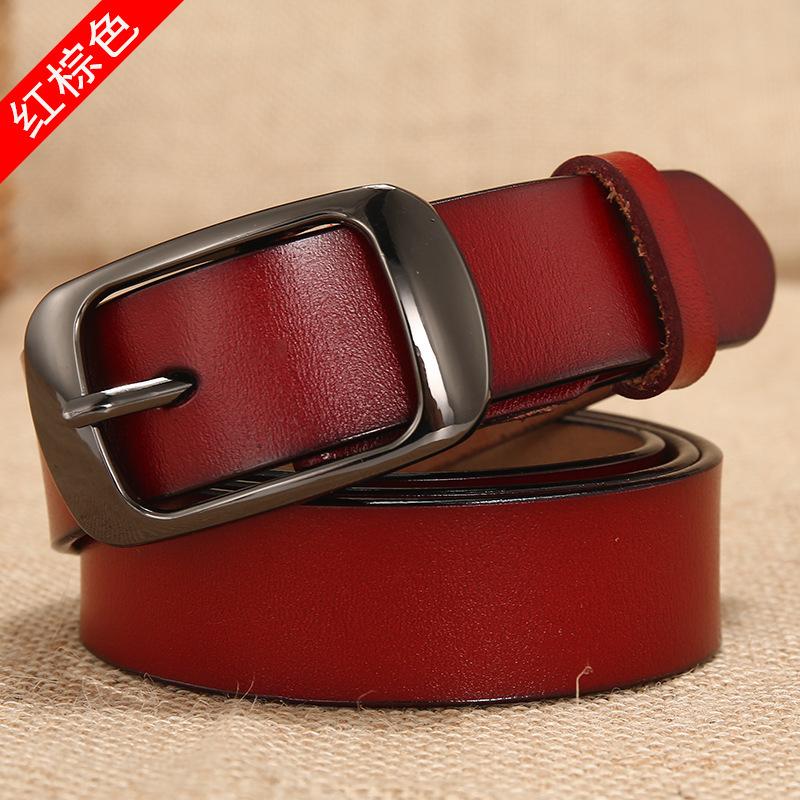 Women'S Pin Buckle Belt Leather Decoration Fashion Cowhide Women'S Simple Belt Direct Supply