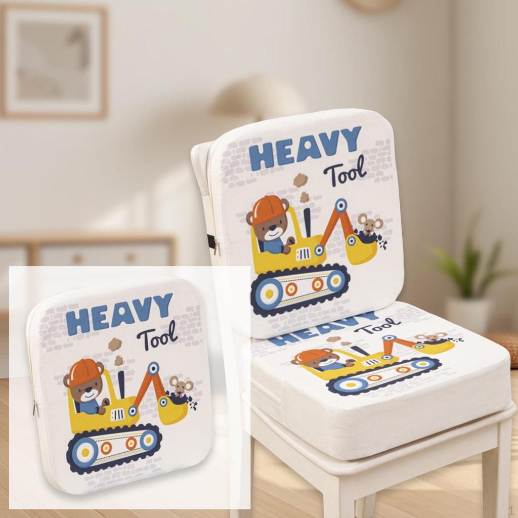 Booster Cushion for Kitchen Chairs, Designed Boys and Girls with Straps