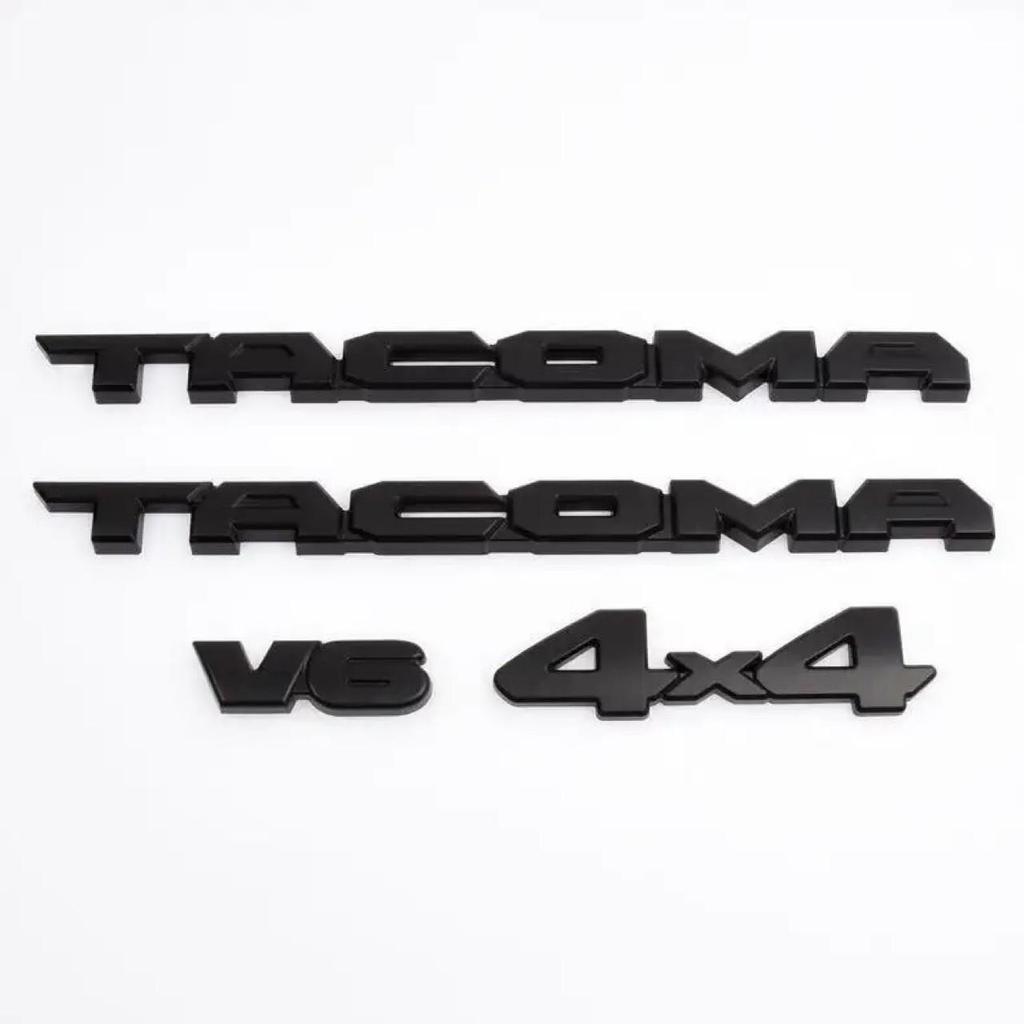 Toyota Tacoma 3D Emblem Cover Set for V6 4x4 SR5 Pickup Truck