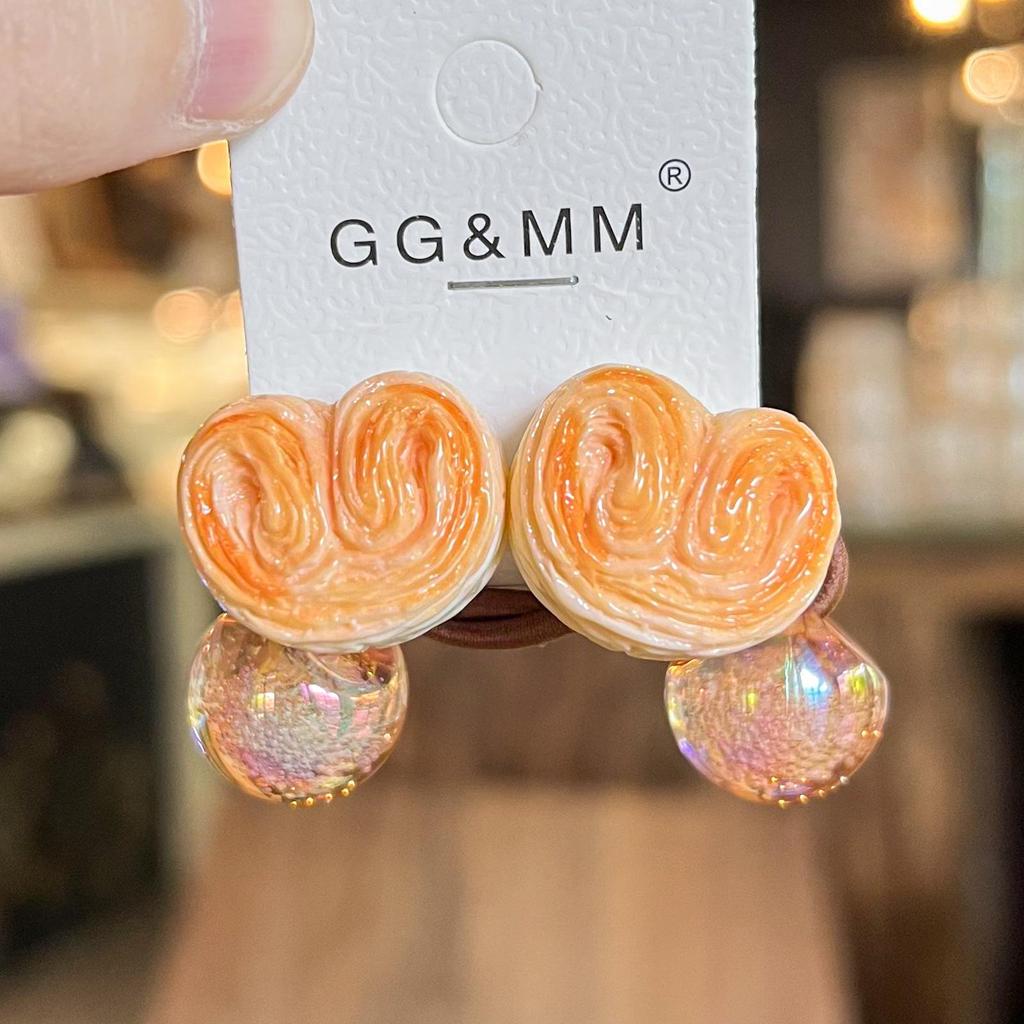 1 Pair Kid Hair Band Cute Sweet Floral Heart Bear Crystal Hair Rope for Baby Girl Little Girl Hair Accessories