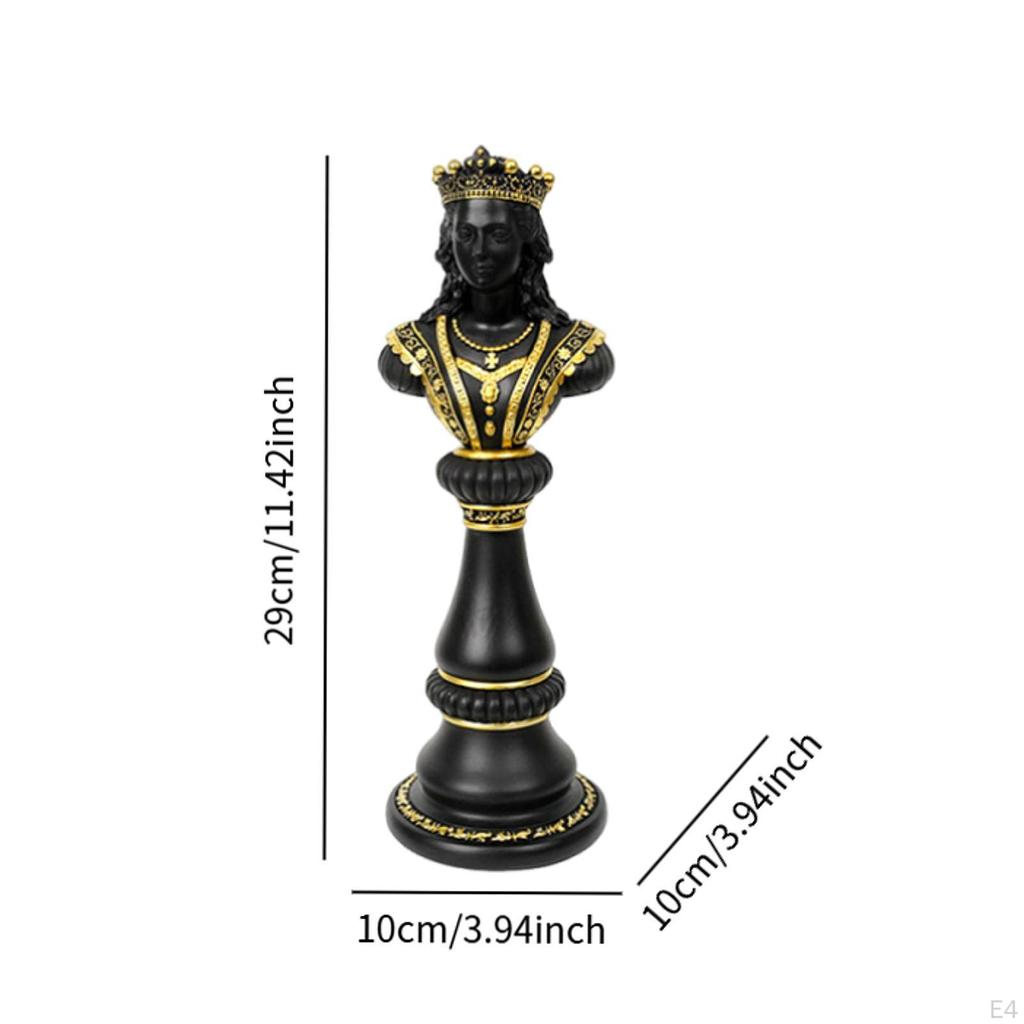 Statua Piony Szachowe Żywica Figurka Rzemiosło Artystyczne Ozdoba Szachowa Blat na Biurko