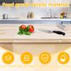 Acrylic Cutting Board with Round Nonslip Mats Food Grade Acrylic Chopping Board with Scraper Clear Cutting Board Reusable
