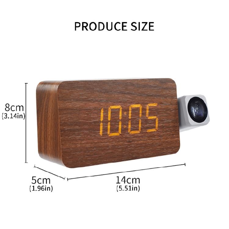 Projection Alarm Clock for Bedroom 180° Rotatable Projector On Ceiling Duals Loud Alarm Clock Electric Digital Clock