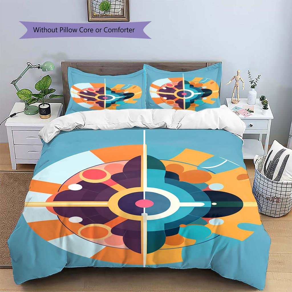 Cartoon Pattern Bedding Quilt Set Quilt Cover Pillowcase Home Decoration Birthday Gift (1 * Duvet Cover + 2 * Pillowcase, Without Core)