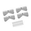 4 Sets Gutter Downspout Extension Hinge Stainless Steel Flip Up Hinge for Rectangle Square