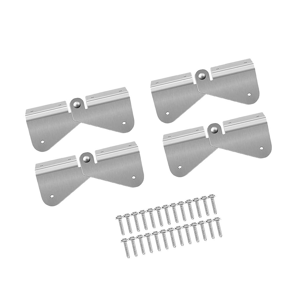 4 Sets Gutter Downspout Extension Hinge Stainless Steel Flip Up Hinge for Rectangle Square