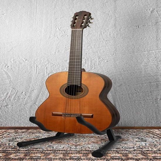 39.11 Cm Metal Electric, Bass, Acoustic Guitar Folding Stand Home, Office Decor, Music Room, Perfect for Stage, Studio