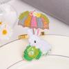 6pcs Easter Personalized Embroidery Rabbit Napkin Ring Hotel Tableware Table Setting Party Festival Decoration Napkin Buckle
