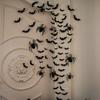 Black & Pink Halloween Bat Wall Stickers for Kids' Room Decoration & Party Ambiance