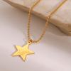  Hot Style Exquisite Star Pendant Necklace for Women Stainless Steel 18K Plated Exquisite Arrivals Jewelry