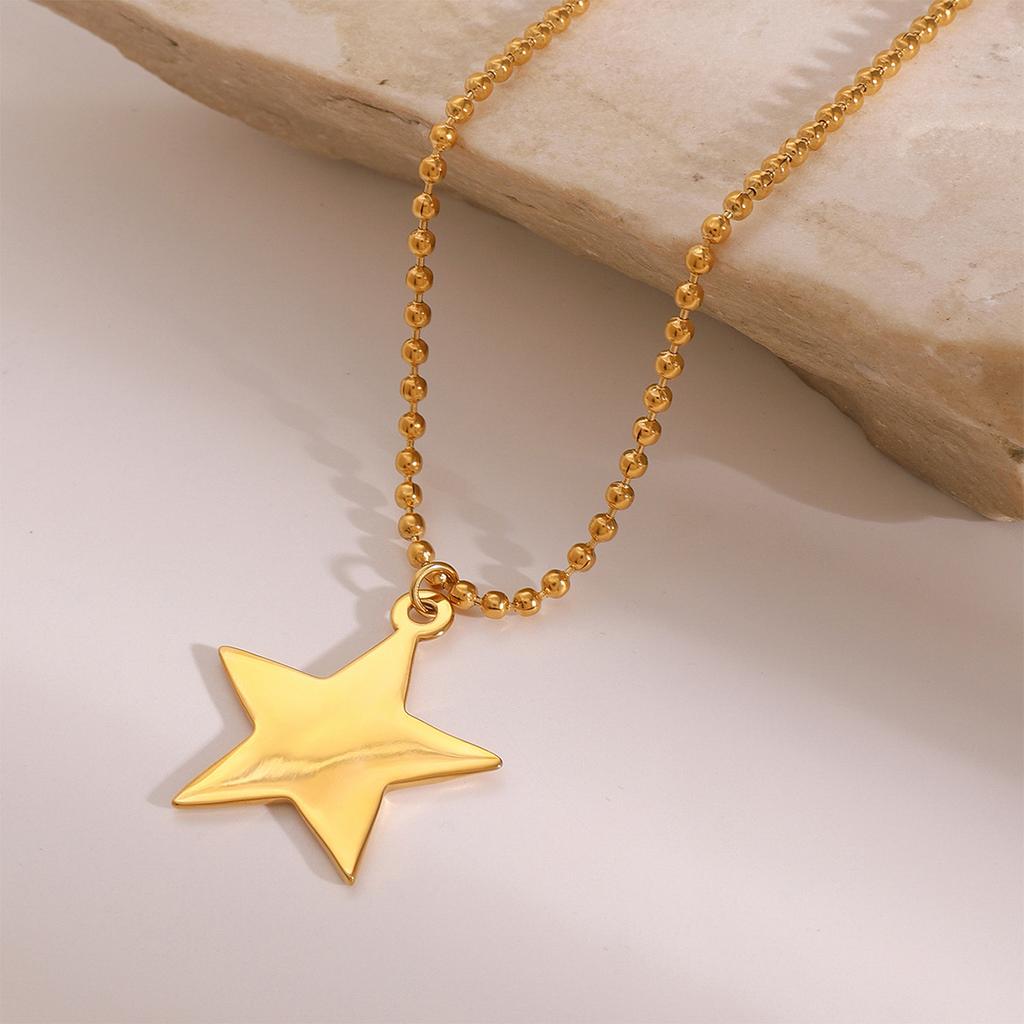  Hot Style Exquisite Star Pendant Necklace for Women Stainless Steel 18K Plated Exquisite Arrivals Jewelry