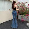 Women's High-Waist 3D Bow Micro-Flare Jeans - Autumn 2025: Slimming, Stretchy, Butt-Lifting Flare Pants