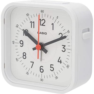 Alarm Clock, Table Clock, White, Analog, Compact, Mini Light, Snooze, Light, TQ-169-7JF