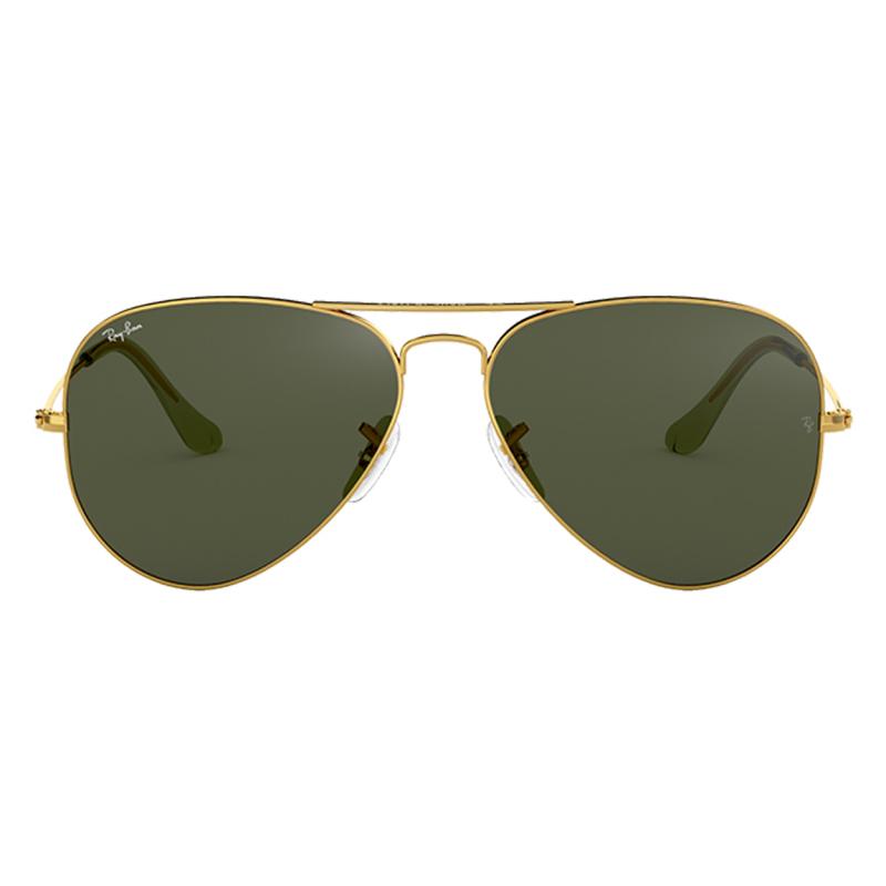 Ray-Ban Gold Rim Green Lenses Alloy Round Sunglasses for Men