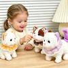 Giocattolo Elettrico Gatto Peluche Interattivo Camminante Scodinzolante Annodante Miagolante Giocattolo Gattino Fatto a Mano per Bambini Piccoli Educativo Simulazione Giocattolo Animale di Peluche
