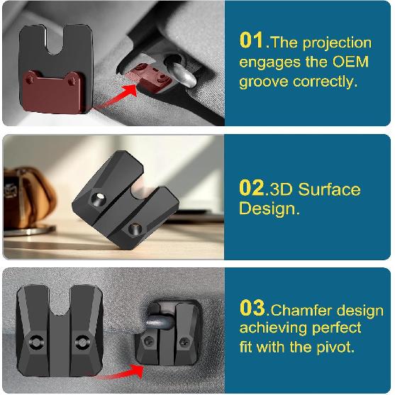 Veharvim Sun Visor Repair Kit Fits For Dodge RAM 1500 Trucks -, 1 Pack Aluminum Car Sun Visor Repair Kit, Car Sun Visor Fixer, Sun Visor Clip