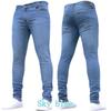 Pánské kalhoty Slim-Fit Stretch Džínové kalhoty Černé úzké kalhoty se zúženým uzávěrem