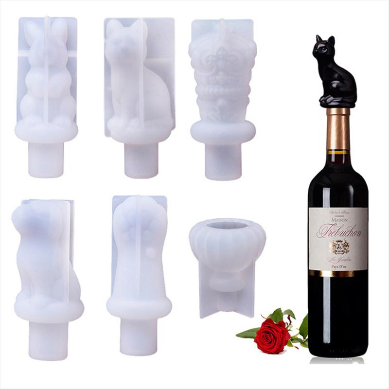 Diy Lebensmittelqualität Weinflaschenverschluss Form Diamant Schmuck Set Silikonform Harzform