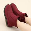 Waterproof Snow Boots Women Winter Shoes Soft Warm Plush for Cold Winter Laides Ankle Boots Non-slip Cotton Shoes Plus Size 42 Black Red