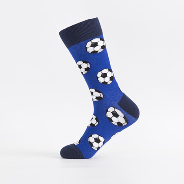 Men's Trendy Long Cotton Jacquard Socks: Autumn/Winter Ball Series