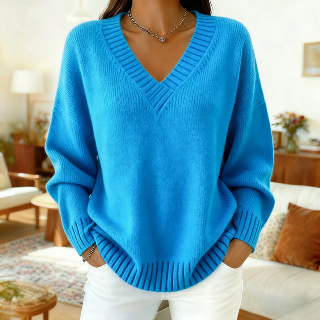 Damen Langarm Strickpullover Tops