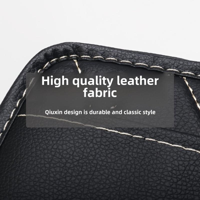 Fit PU Leather Car Trunk Organizer - Double-Layer Storage Bag with Large Capacity, Diamond-Patterned Design for Rear Seat & Vehicle Interior