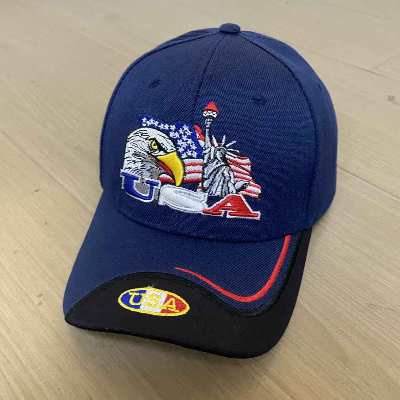 Men S Baseball Cap Cap Embroidery Shark Spring Summer Sun Hat Women тёмно-синий