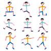 Educational Matchstick Figure Movement Game - Versatile Wooden Toy for Children's Learning and Play