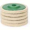10Packs 4"x5/8" Coarse Wool Felt Polishing Wheel Disc Pads Kit for Angle Grinder for Metal, Marble, Furniture, Car Wax, Granite