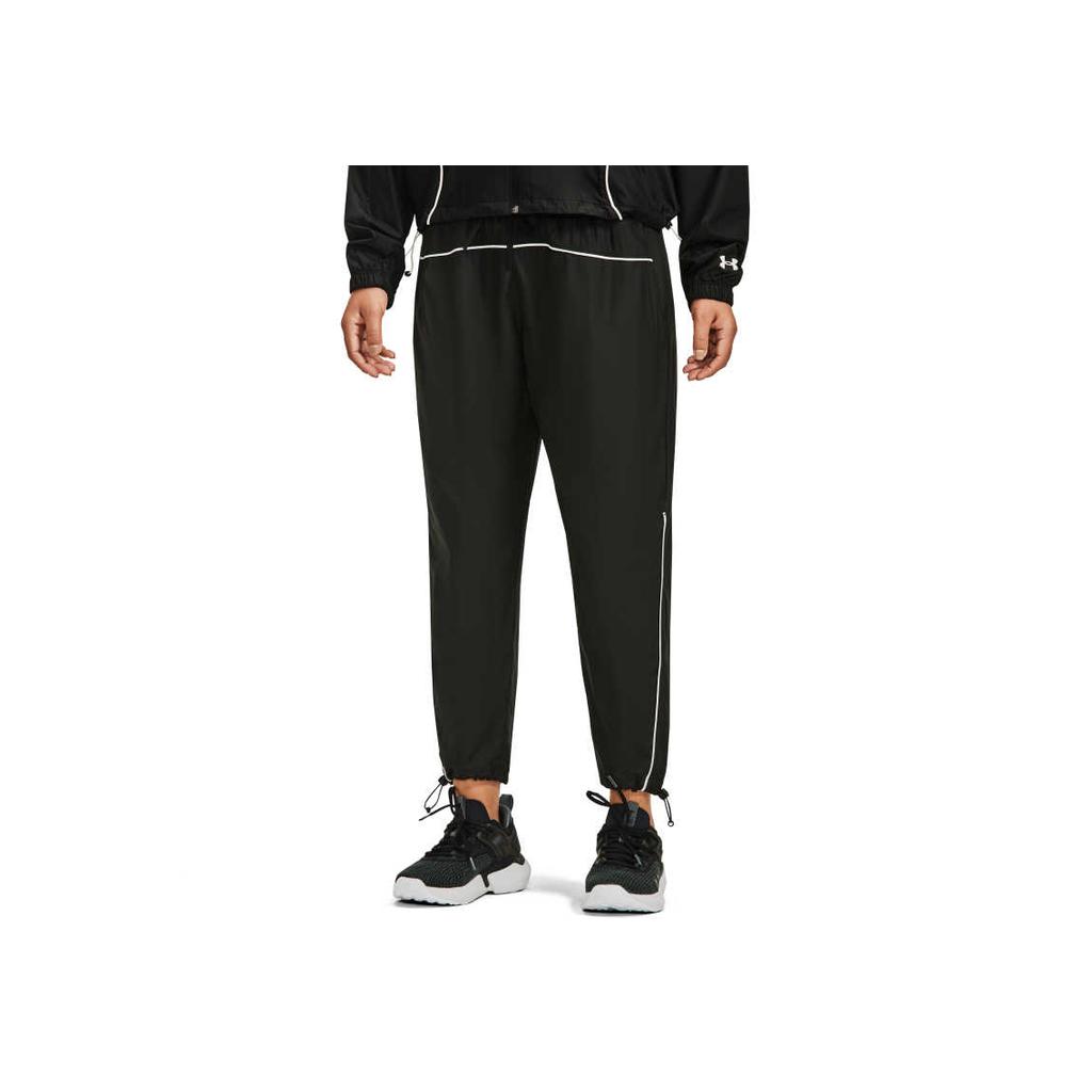 Under Armour Solid Color Woven Straight Leg Pants Women Bottoms Black 1373593-002