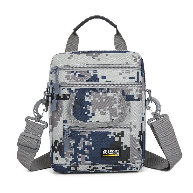Borsa a tracolla di grande capacità, impermeabile, in tessuto Oxford, con molte tasche, per viaggi, casual, da uomo, donna, da lavoro