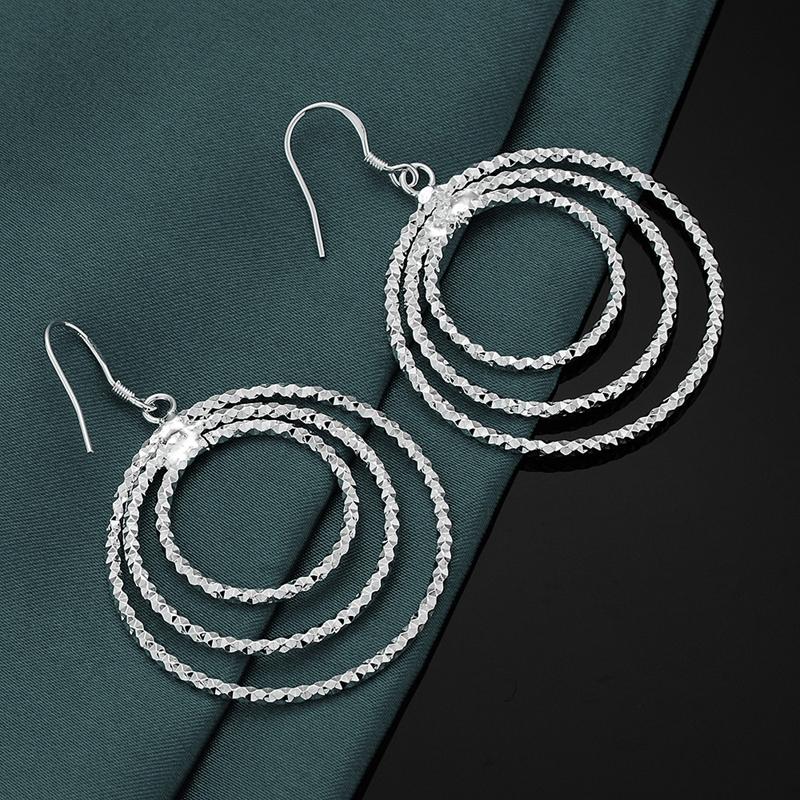 925 Sterling Silver Earrings Flowers For Women Exquisite Student Girlfriend Jewelry Accessories Wedding Fashion Gift