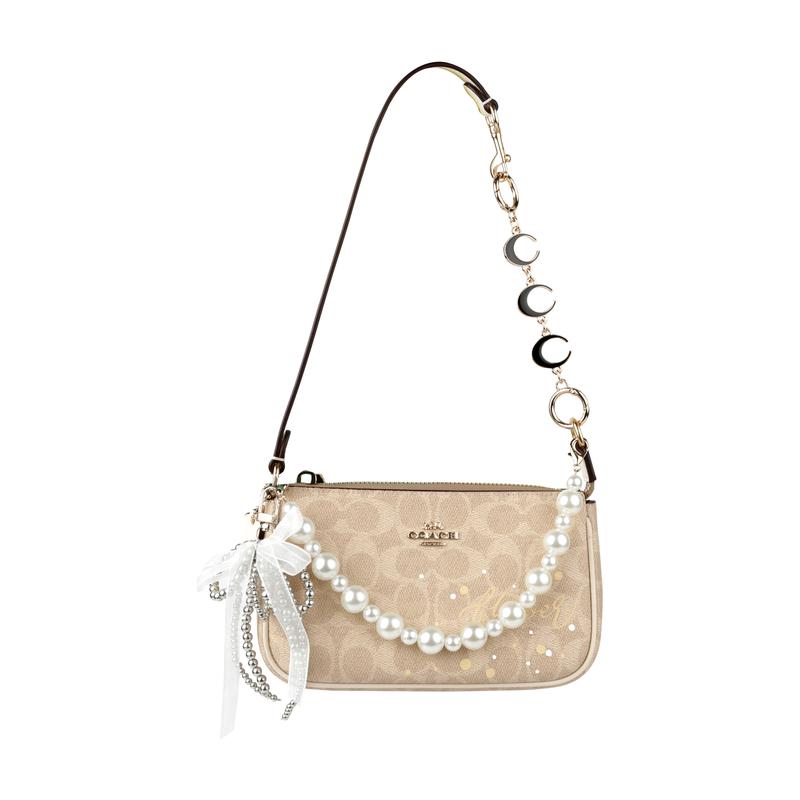

COACH handbag [Customized bag] Nolita 19 Jiuqi bow bear, classic presbyopia, fashionable and versatile Moon Bow Knot Basic Package (Pack + Dust Bag) білий