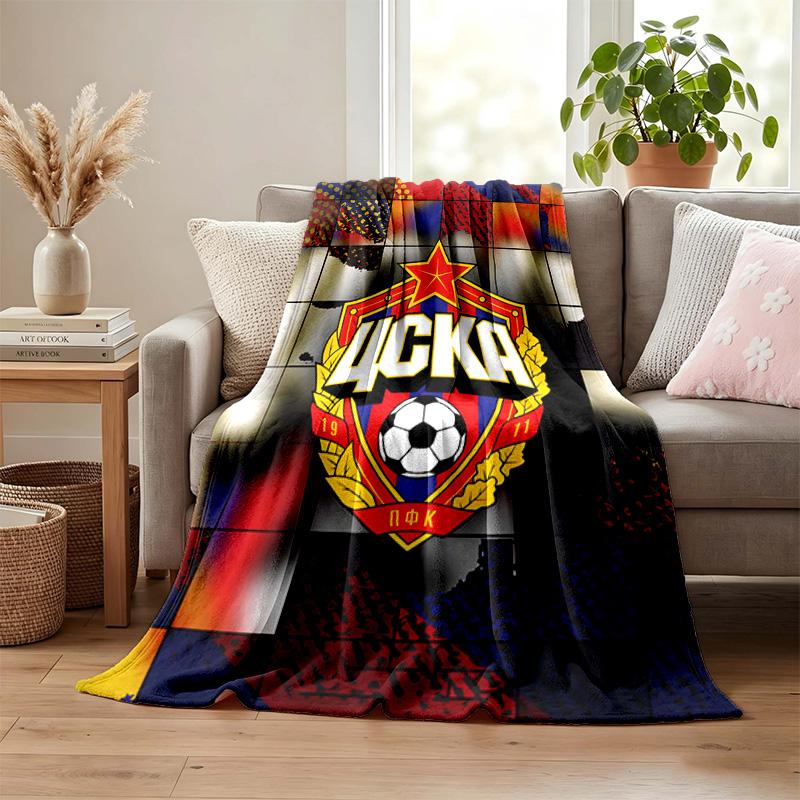 CSKA Moscow blanket Flannel Blanket Soft Cozy Plush Throw for Sofa Bed Lightweight Home Decoration Gifts for Christmas various holidays