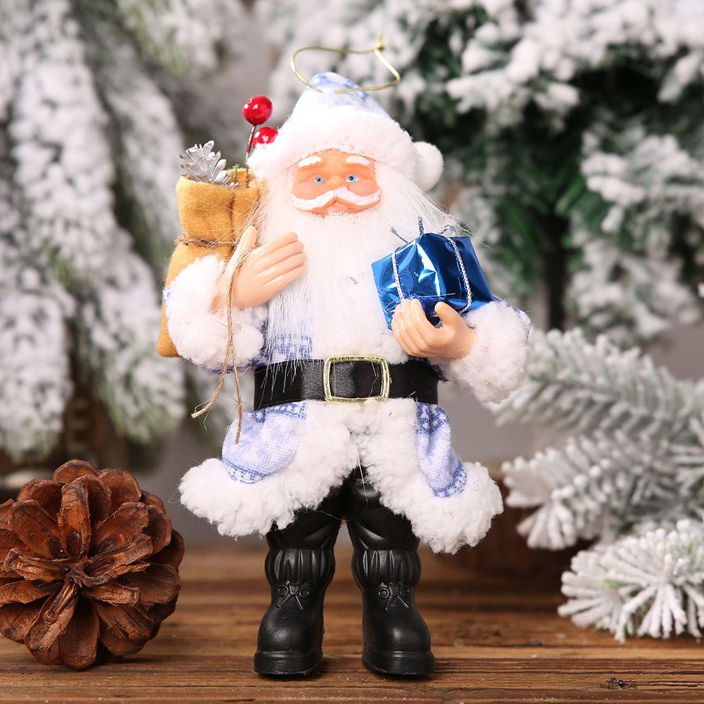 Decoration Xmas Gift Plush Toy Street Hanging Pendant Christmas Tree Ornaments Santa Claus Doll