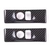 2X Car Headlight Adjustment Switch Trim Cover Carbon Fiber For Nissan GTR R35 2008-2016 Interior Accessories(Black)