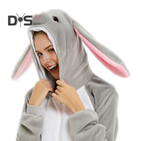 Animal Onesie Pajamas for Adults Kids Unisex Flannel One-Piece Sleepwear Halloween Cosplay Costume for Homewear