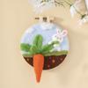 CHENISTORY 20x20cm Frame Wool Felting Painting DIY Wool Embroidery Kit Funny Wool Needle Felt Picture Kit Craft Painting Gift