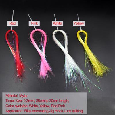 MNFT 4 Packs Fly Fishing Tying Crystal Flash Flashabou Holographic Tinsel Jig Hook Lure Making Fly Tying Material