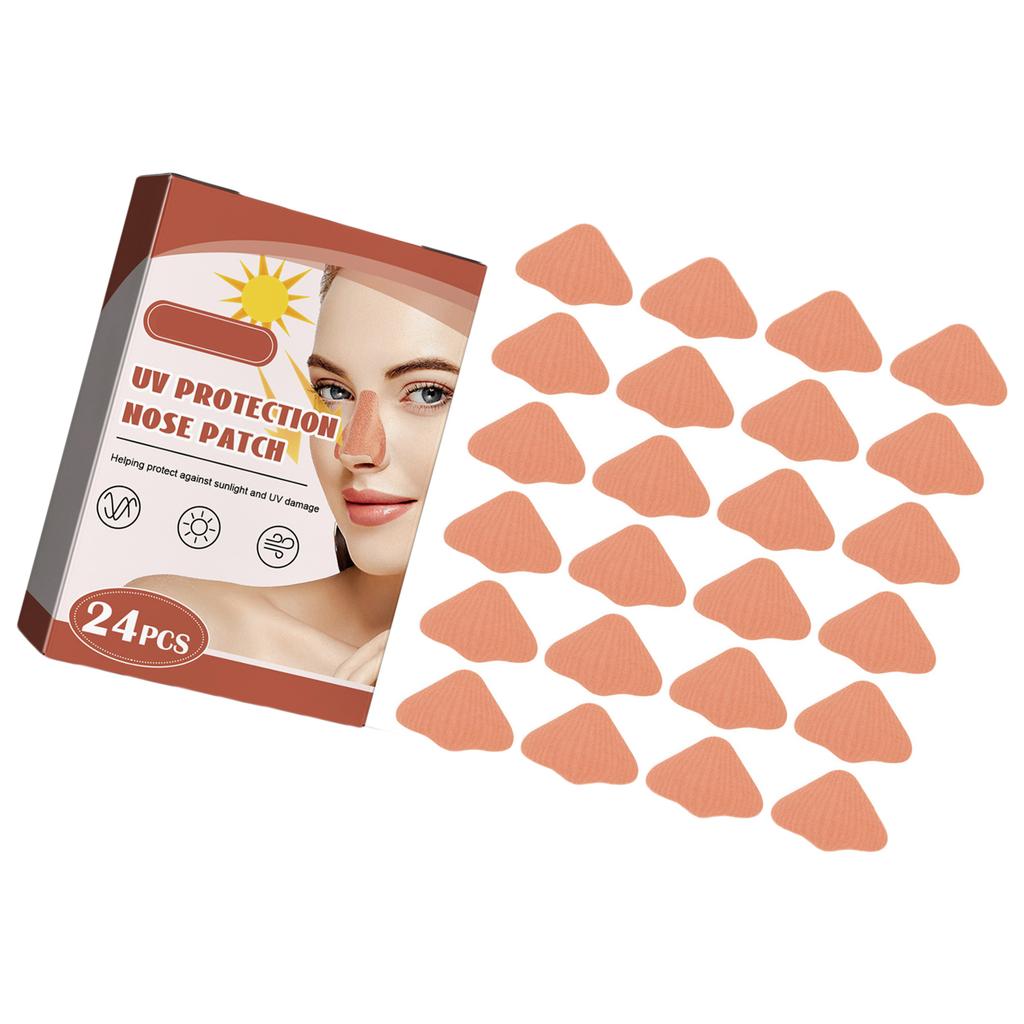 24Pcs Outdoor Sunblock Guards Nose Cover Stickers Sun Protection Nose Patches Nose Sunblock Patches for Men Women