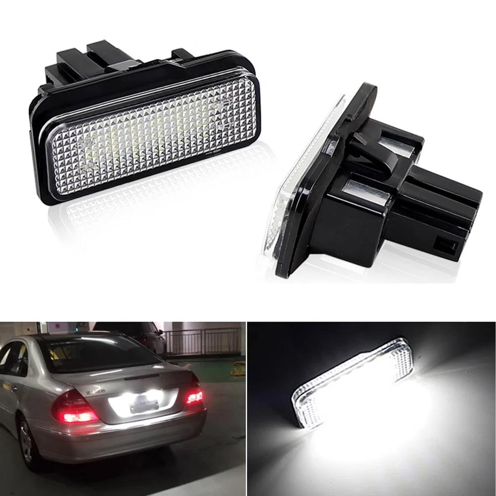 Canbus White LED License Number License Plate Light for Mercedes Benz C-Class S203 E-Class W211 S211 CLS-Class W219 SLK-Class License Plate Lights 2