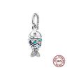 Charms camaleonte adatti a braccialetti originali alla moda in argento 925 con zircone, perlina a forma di polpo e tartaruga, ciondolo a forma di farfalla e lucciola, fai da te per realizzare gioielli