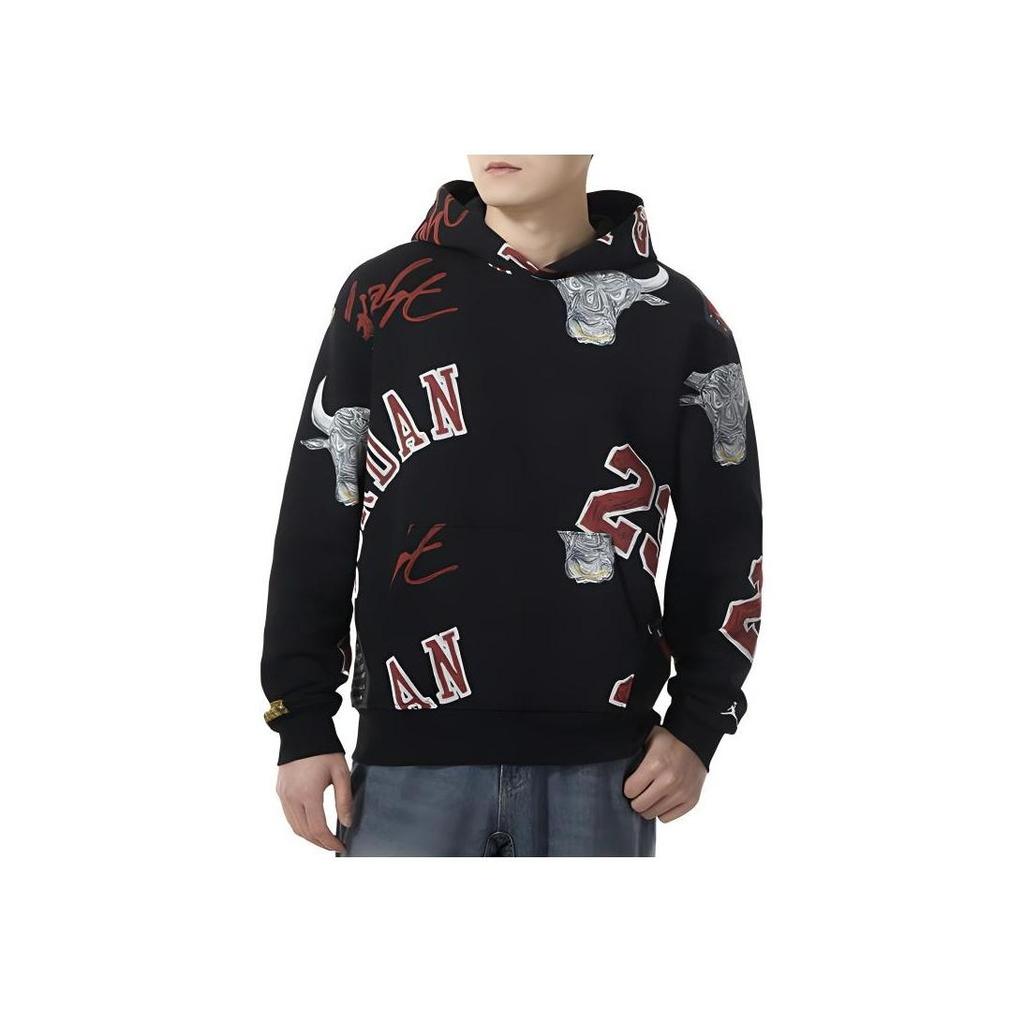 Jordan Męska bluza z kapturem z nadrukiem graficznym Czarna FN4546-010