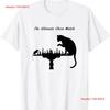 La Partita a Scacchi Definitiva Gatto e Topo T-shirt vintage Lavata Comodo uomo Elegante Unisex Top Elasticizzato Per l'Uso Quotidiano