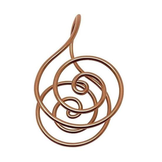 Copper Palm Ring Energy Spiral Hand Ring Women Men Reiki Palm Ring Compatible with Crystal Gem for Meditation Chakra Healing Manifestation