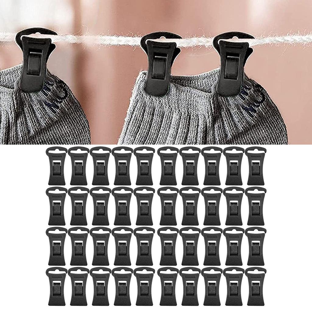 40Pcs Clothespins Plastic Non Slip Sock Laundry Clips Hanging Hooks for Laundry Washing Machine