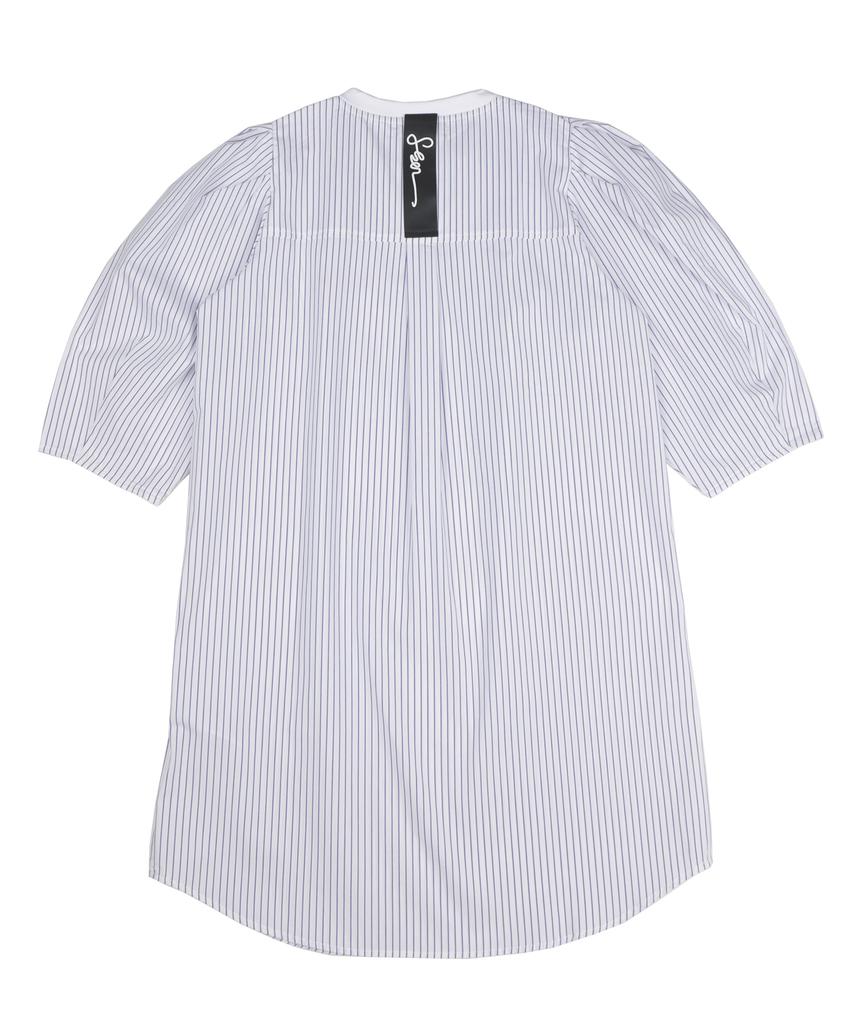 Monkey Flower Women'S Puff Sleeve Pinstripe Cool Dress /Ms1Wops02F White