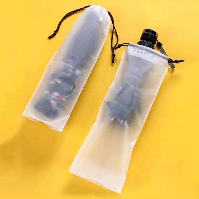 Folding Umbrella Storage Bag with Hanging Loop Waterproof Pocket 10/30/50PCS for Bathroom Entryway Car Storage