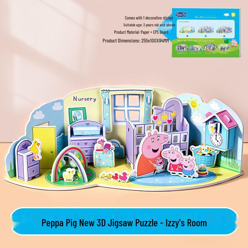 Peppa Pig 3D Stereo Puzzle DIY Educational Toy for Kids and Parents