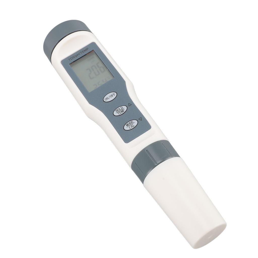 Water Salt Tester 3 In 1 Water PH TDS Temp Tester IP65 Water Resistant ATC 0.00-14.00PH for Pool Aqu